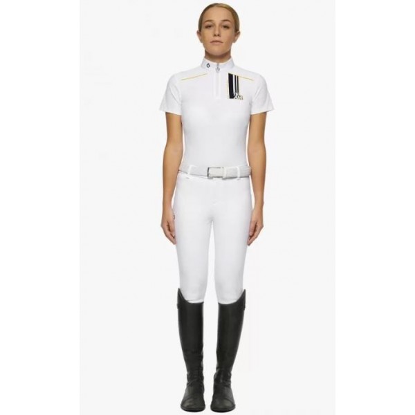 Рубашка для девочки для соревнований CT Team Daytona Zip, короткий рукав, Cavalleria Toscana Италия