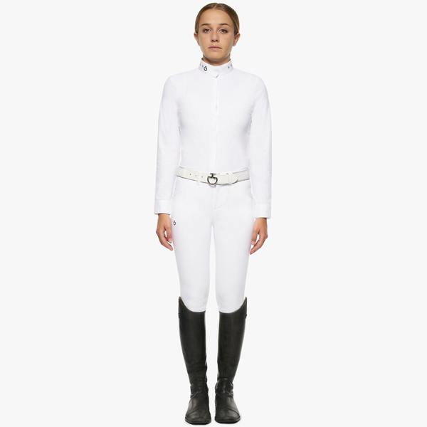 Рубашка для девочки для выступлений Micro sequins, длинный рукав, Cavalleria Toscana Италия