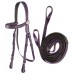 Уздечка скаковая с поводьями прорезиненными 16 мм, с ограничителем, Zilco Австралия, код 6723