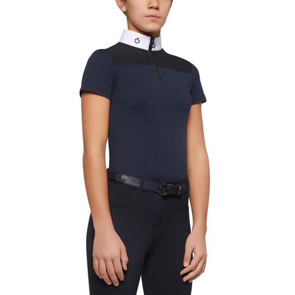 Рубашка для девочки Piquet Stretch CT Horse, короткий рукав, Cavalleria Toscana Италия