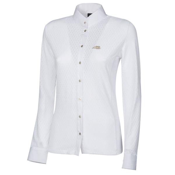 Рубашка женская Alice для выступлений, длинный рукав, воротник-стойка, Equiline Италия, код P07613